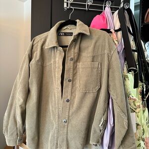 Zara Beige Corduroy Jacket